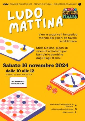 Locandina gioco in biblioteca